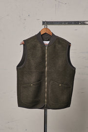 Blker Boiled Wool Vest Wolf Green