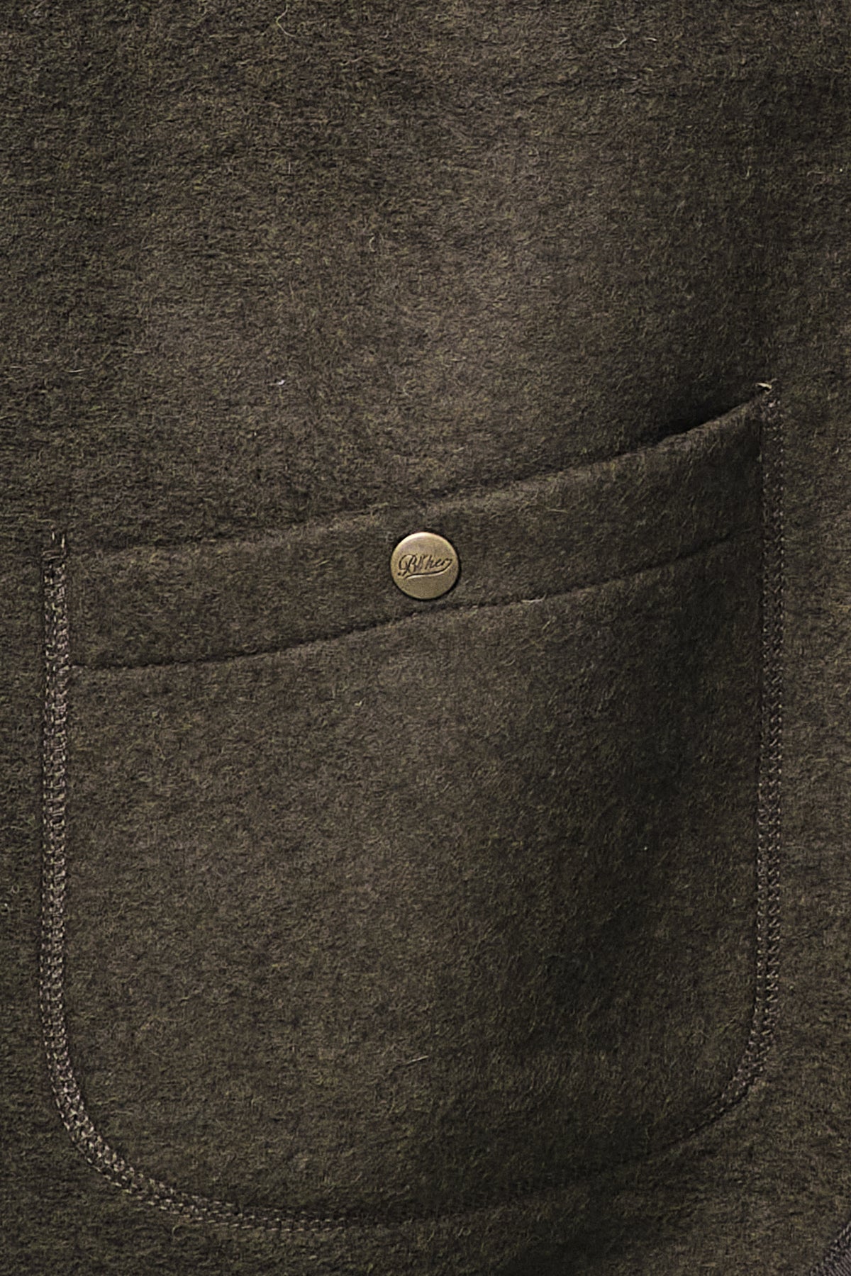 Blker Boiled Wool Vest Wolf Green