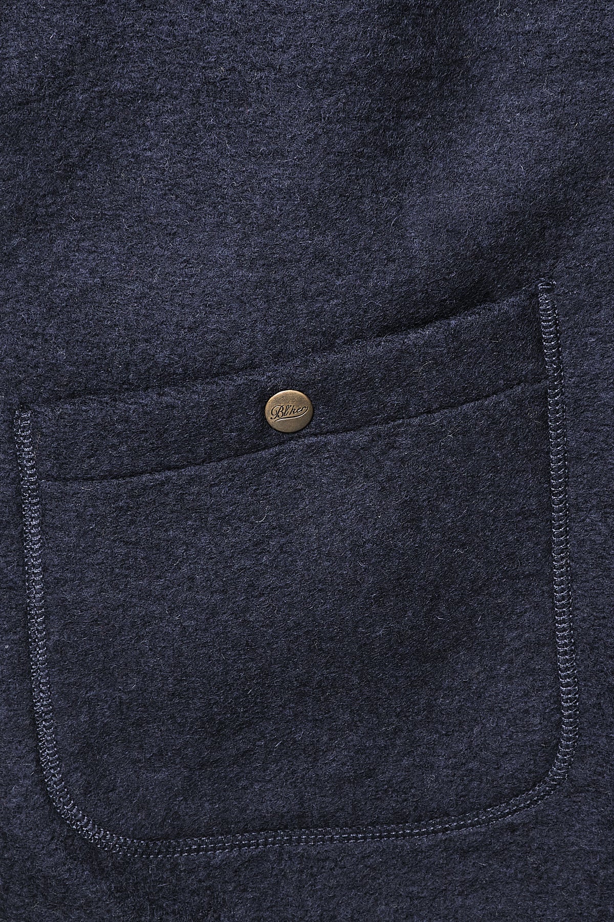 Blker Boiled Wool Vest Wolf Navy