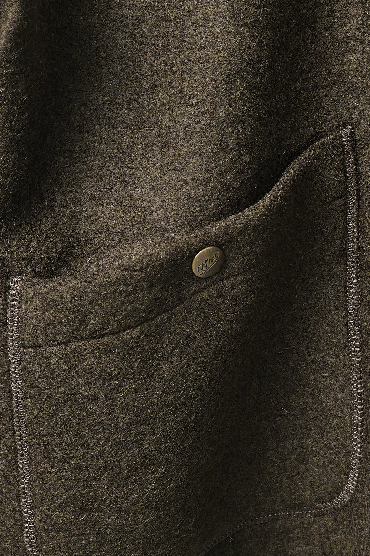 Blker Boiled Wool Jacket Moose Green
