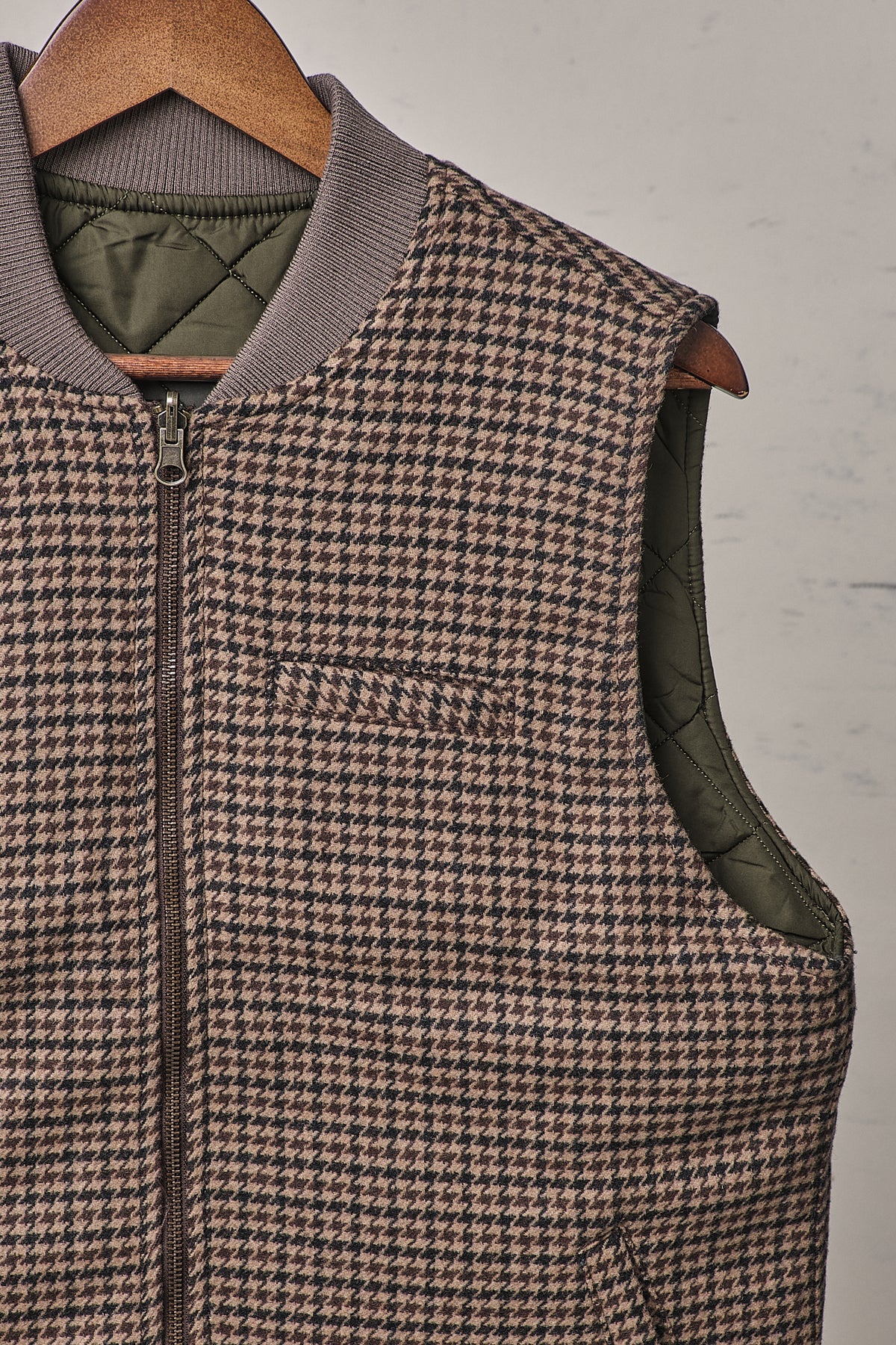 Blker Pied De Poule Vest Reversible Owl