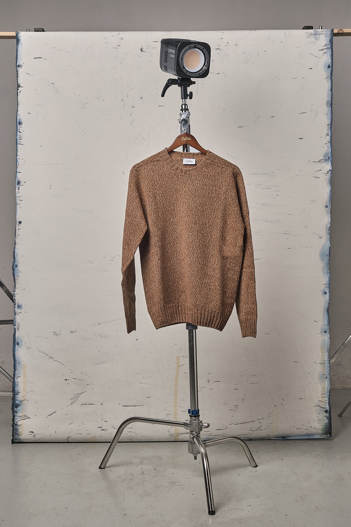 Gaffi & Co. Maglia Girocollo Moulinè Cammello