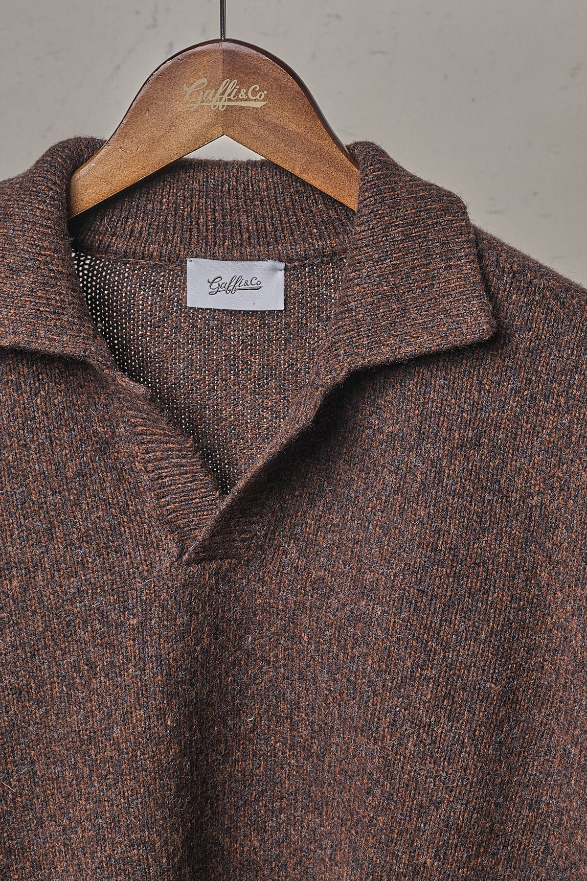 Gaffi & Co. Polo Skipper Moulinè Tabacco