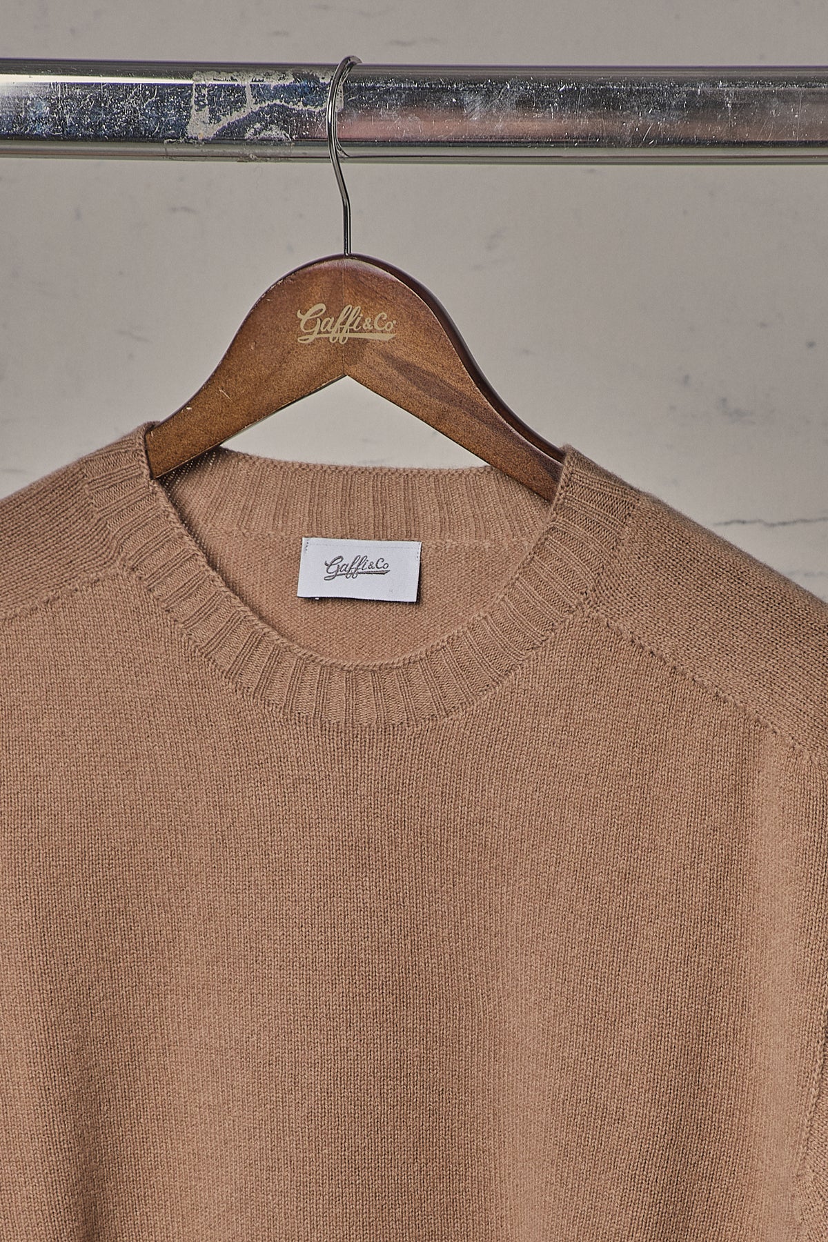 Gaffi & Co. Maglia Girocollo Lana/Cashmere Cammello