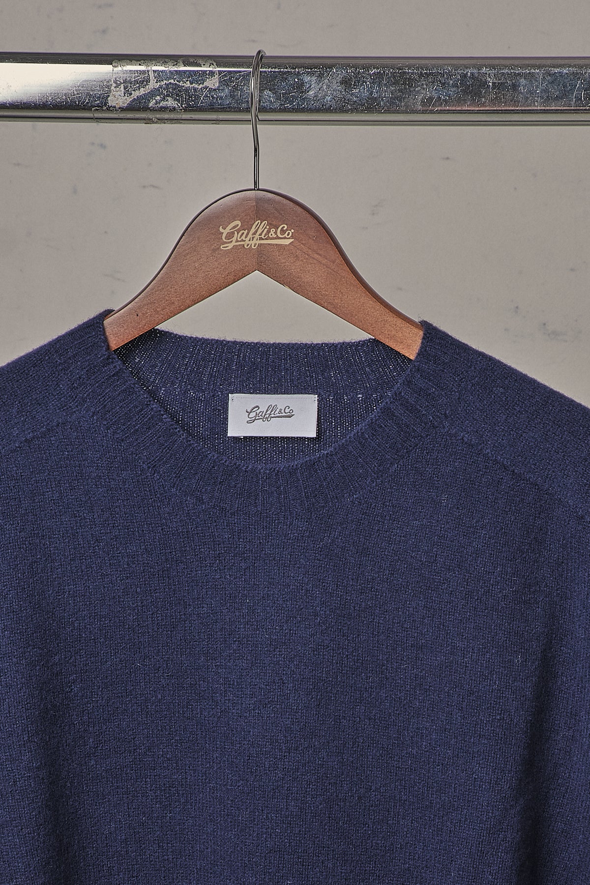 Gaffi & Co. Maglia Girocollo Lana/Cashmere Blu