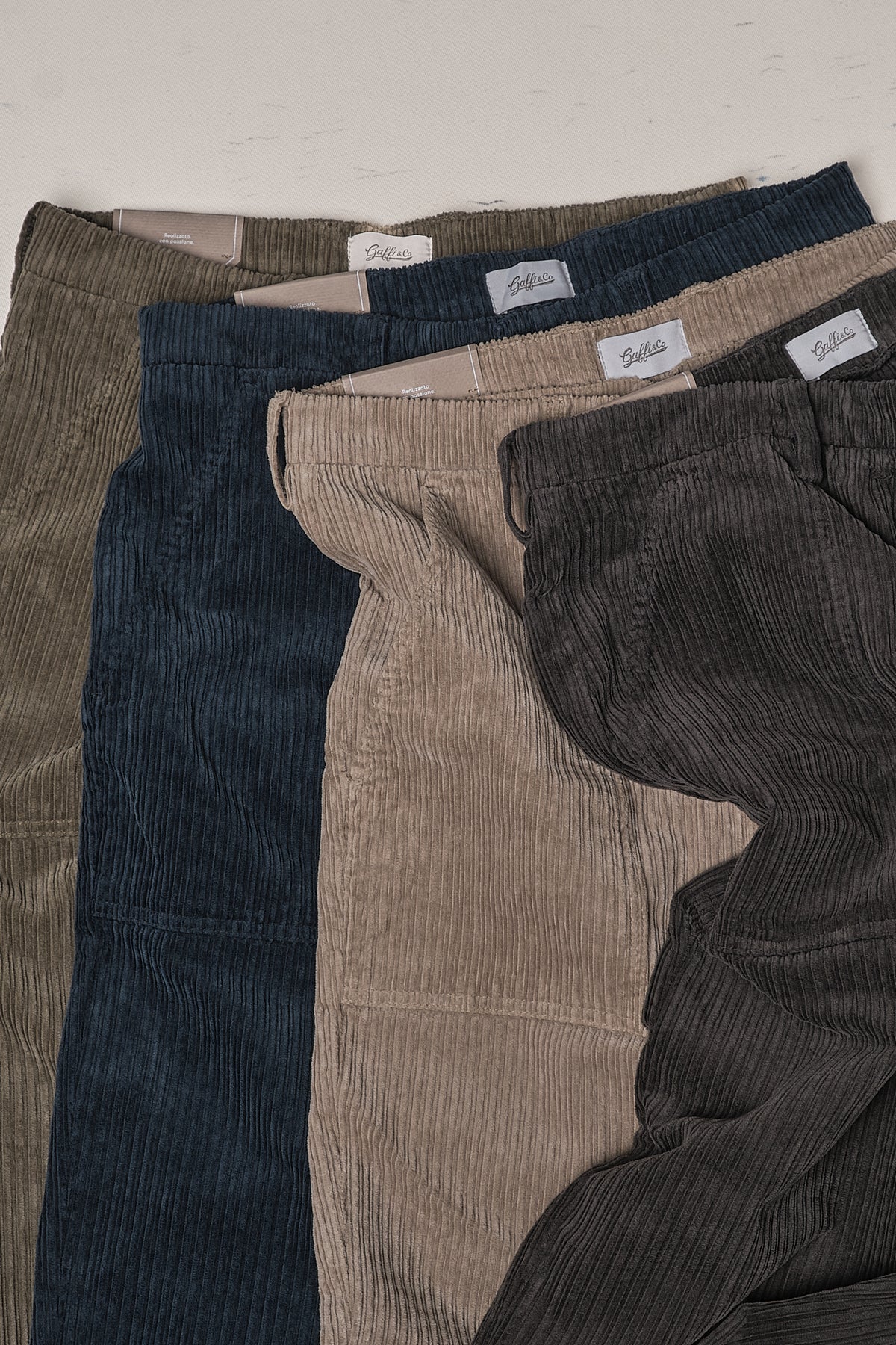 Gaffi & Co. Pantalone Fatigue Velluto Navy