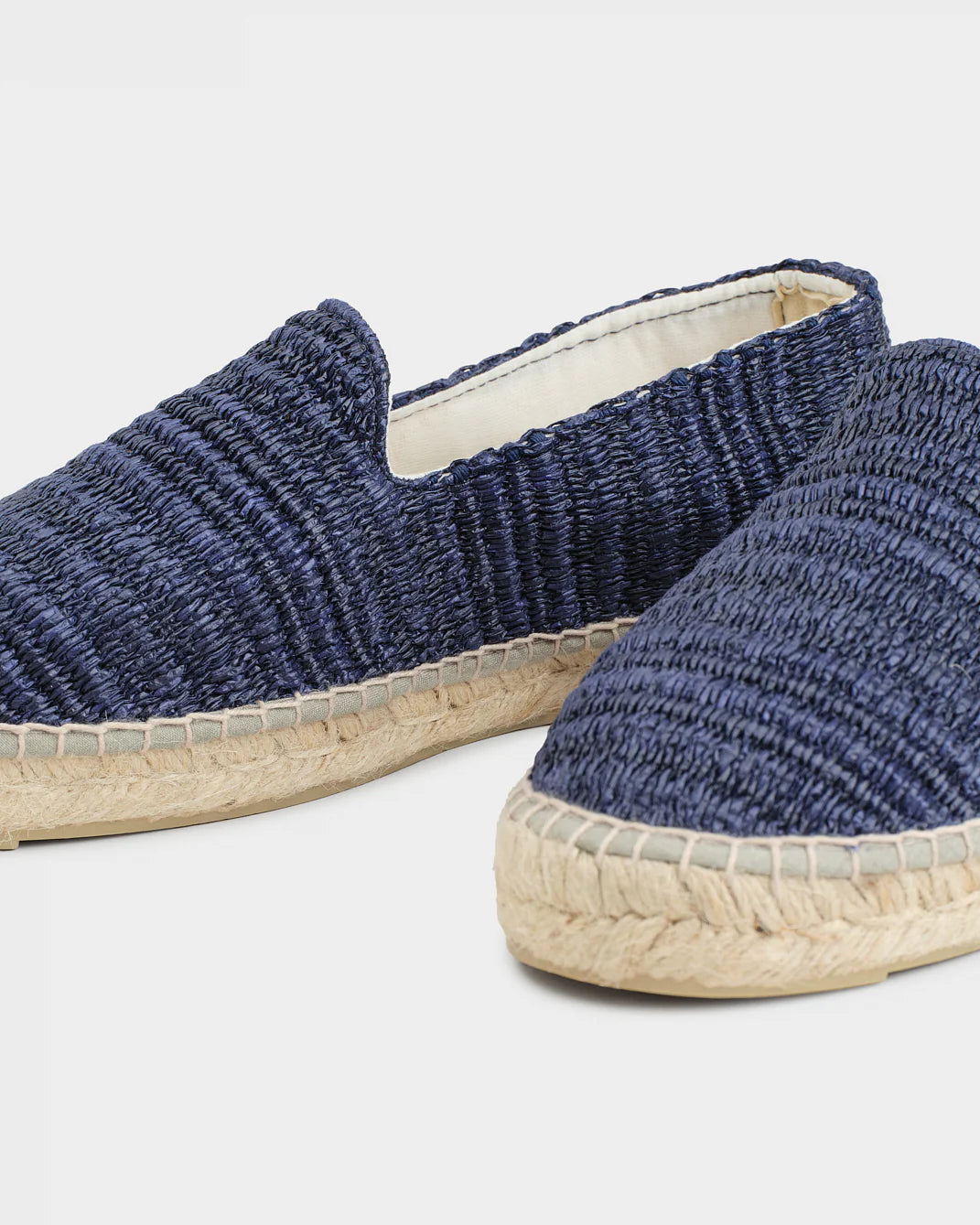 Manebì Raffia Stripes Espadrilles Yucatan Navy
