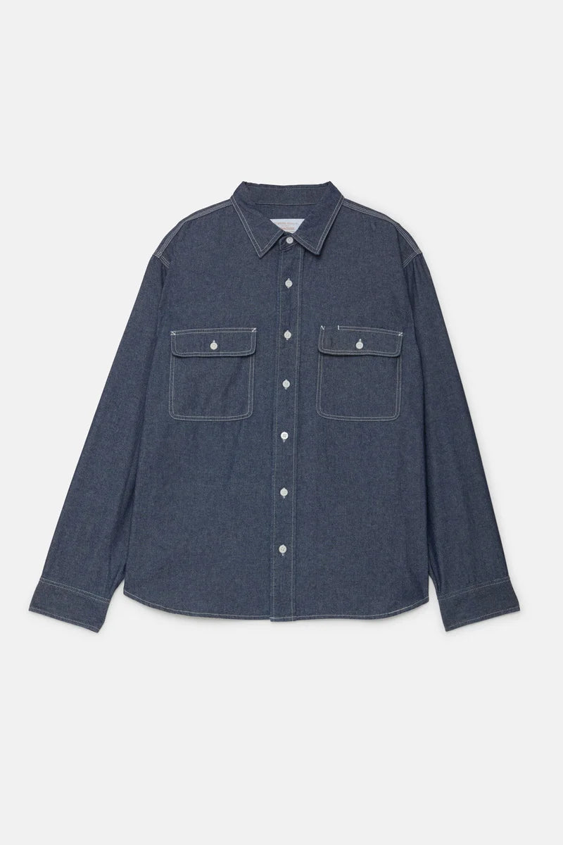 Universal Overall Chambray Work Shirt Navy