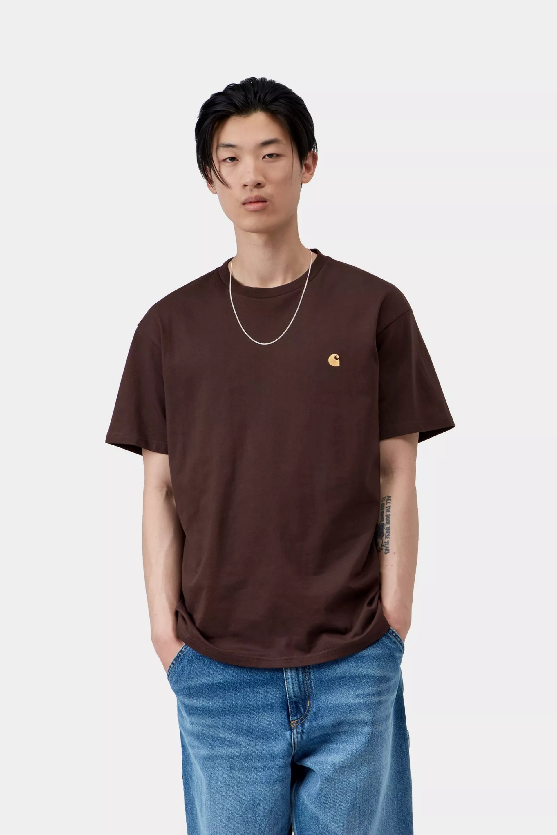 Carhartt WIP Chase T-Shirt Palisander/Gold