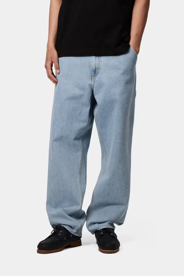 Carhartt WIP Single Knee Pant Blue Heavy Worn Bleached