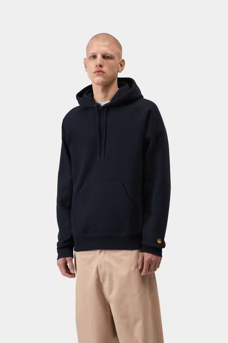 Carhartt WIP Hooded Chase Sweatshirt Dark Navy/Gold