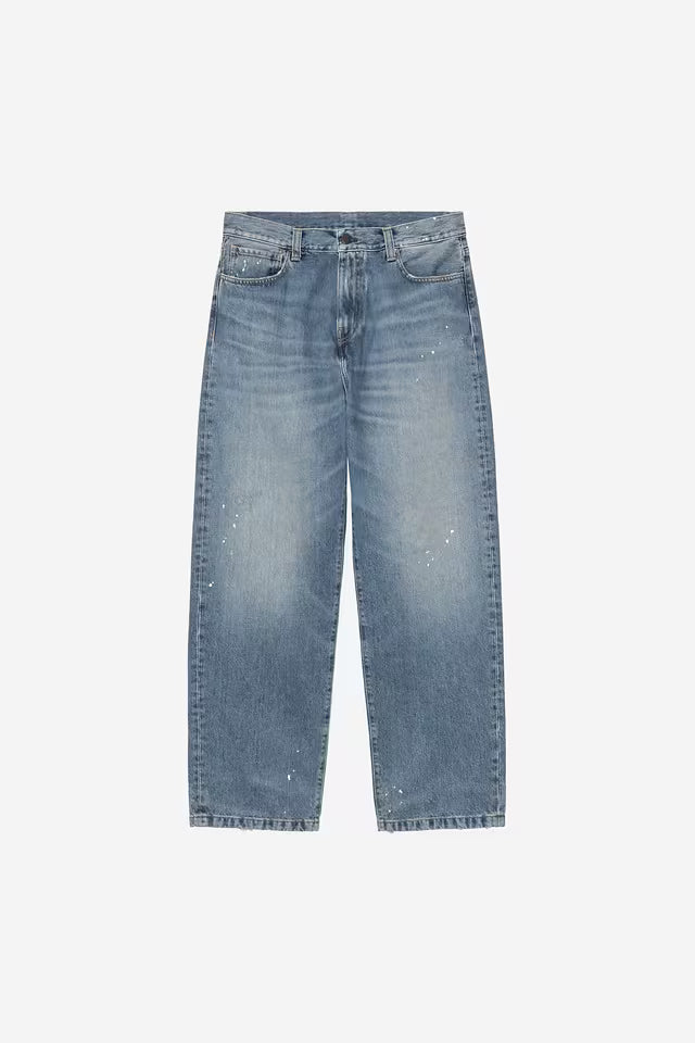 Carhartt WIP Landon Pant Blue Destroy Wash Splatter