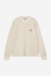 Carhartt WIP L/S Vista Waffle T-Shirt Fleur De Sel Garment Dyed