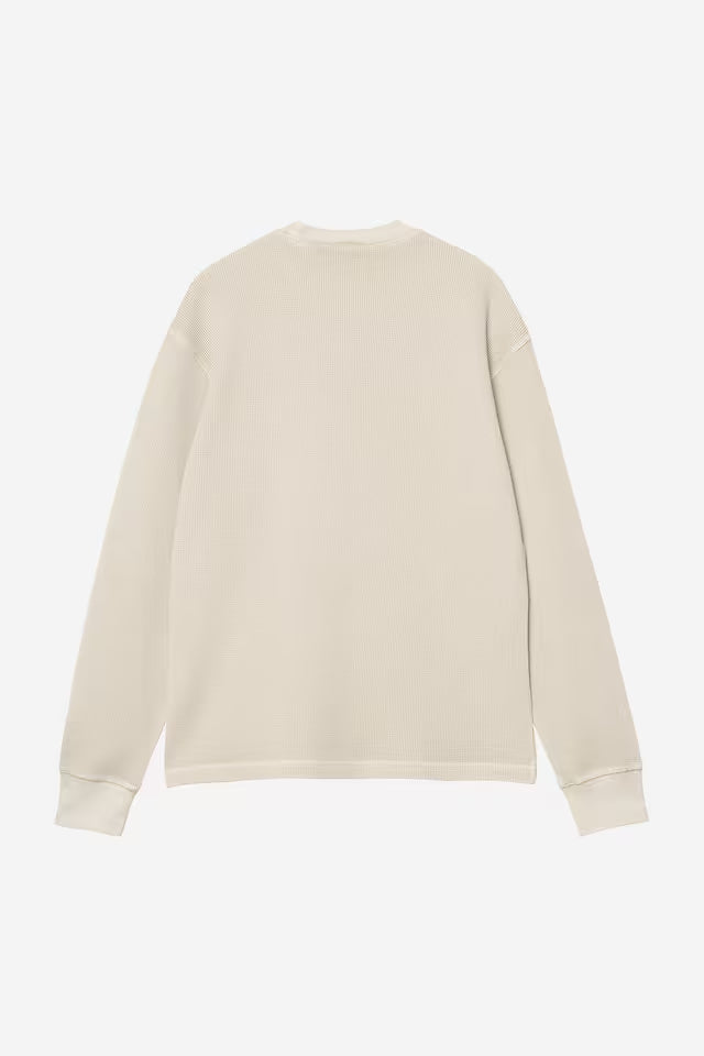 Carhartt WIP L/S Vista Waffle T-Shirt Fleur De Sel Garment Dyed
