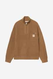 Carhartt WIP Half Zip Sweater H Brown
