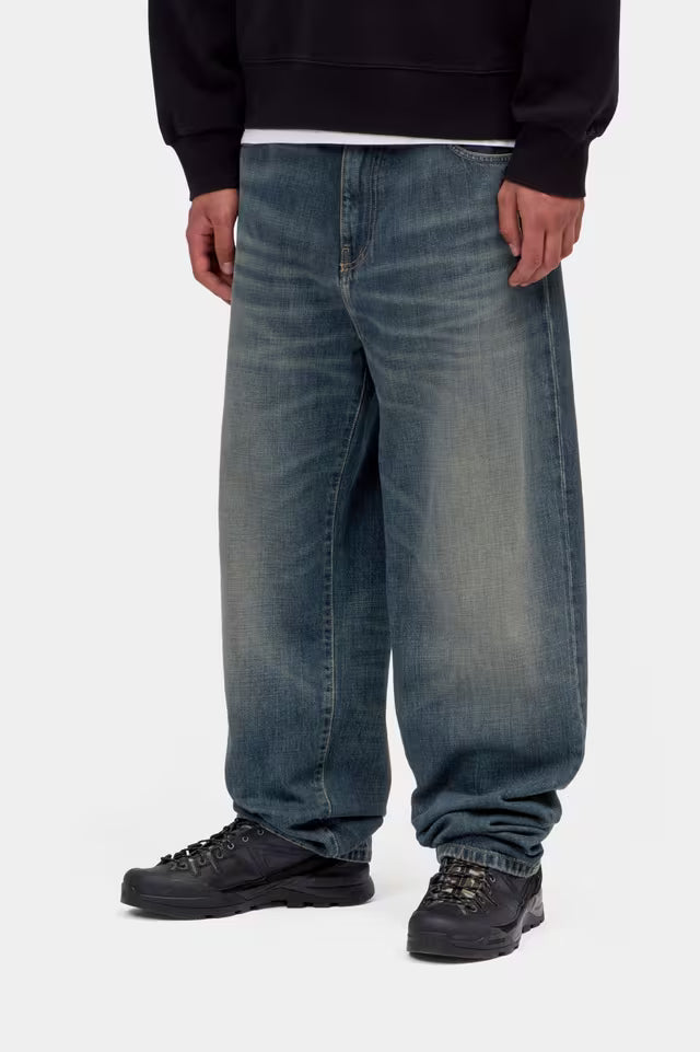 Carhartt WIP Aaron Pant Blue Mid Worn Used