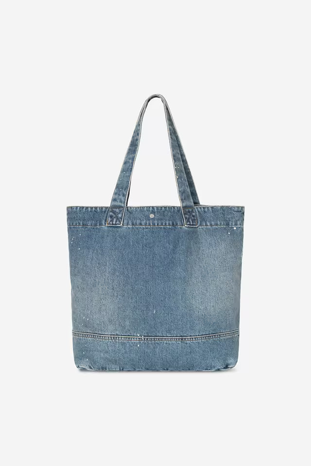 Carhartt WIP Denim Tote Blue Destroy Wash Splatter