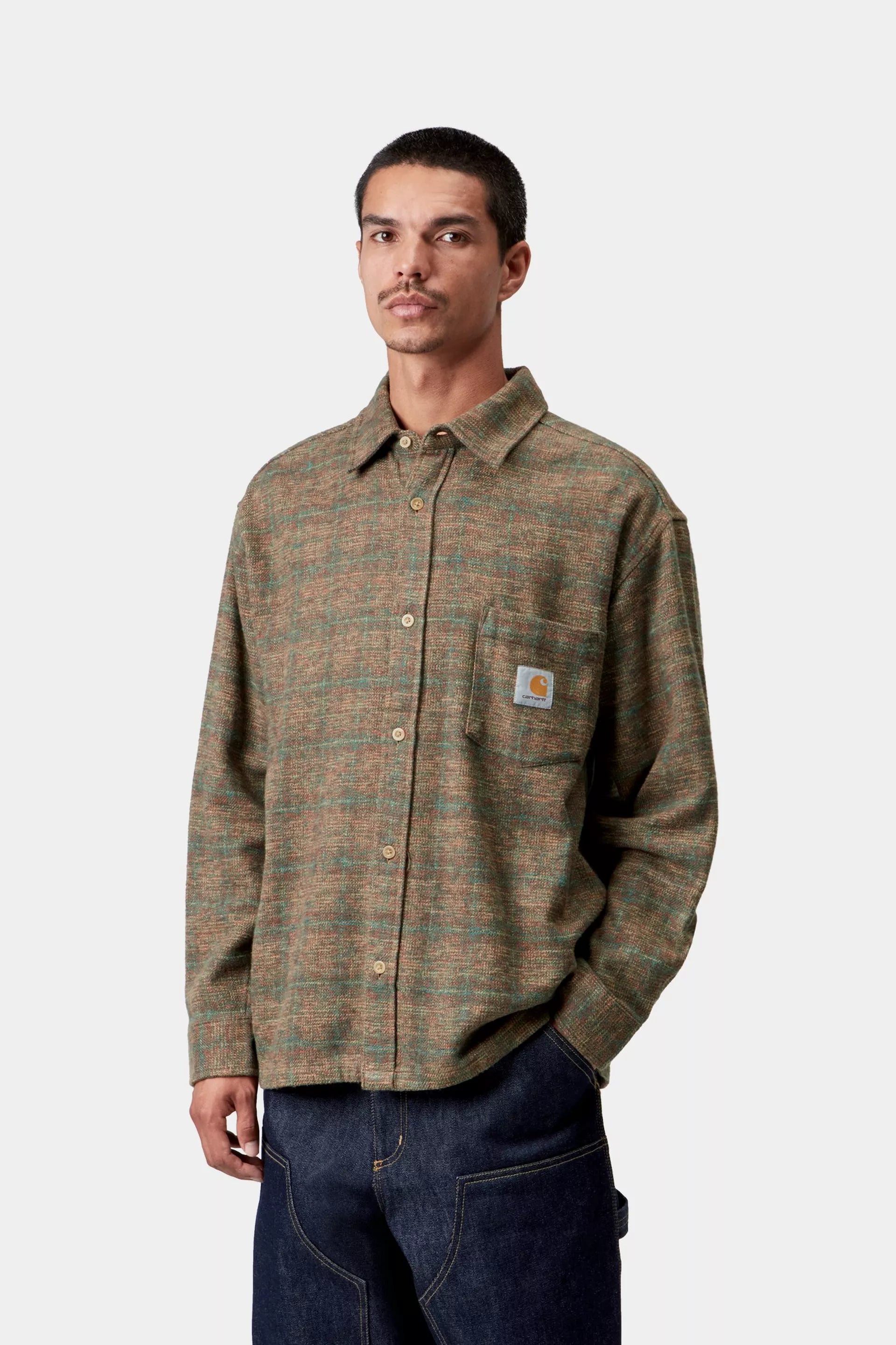 Carhartt WIP Bagley Check Shirt Hamilton Brown