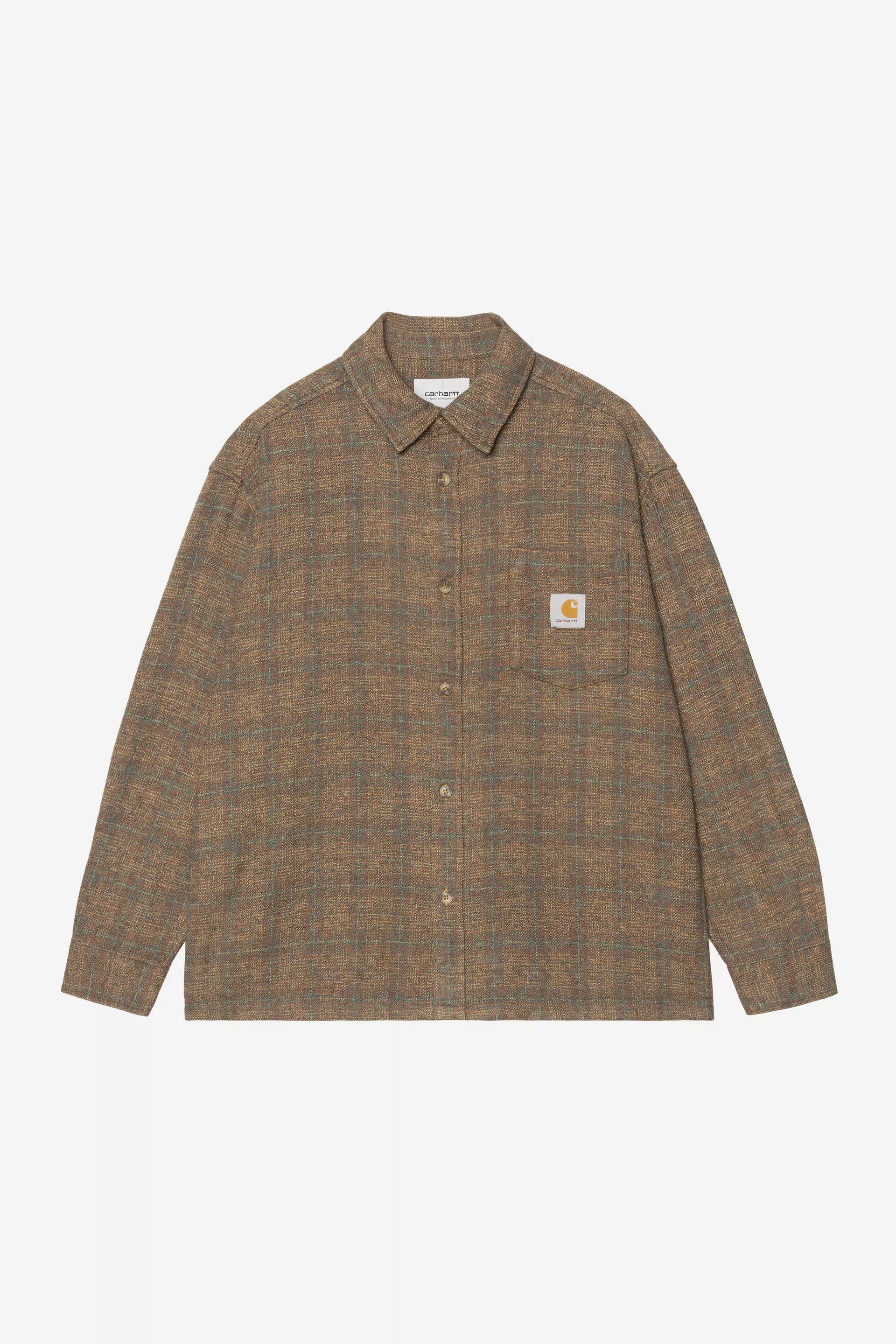 Carhartt WIP Bagley Check Shirt Hamilton Brown