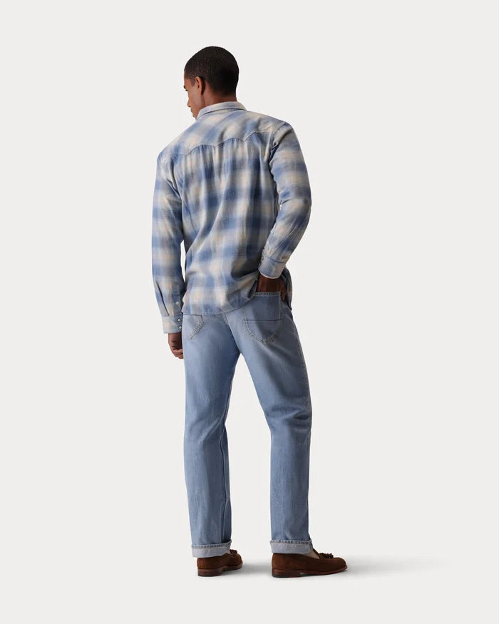 Fortela Josh Texan Check Shirt Light Blue