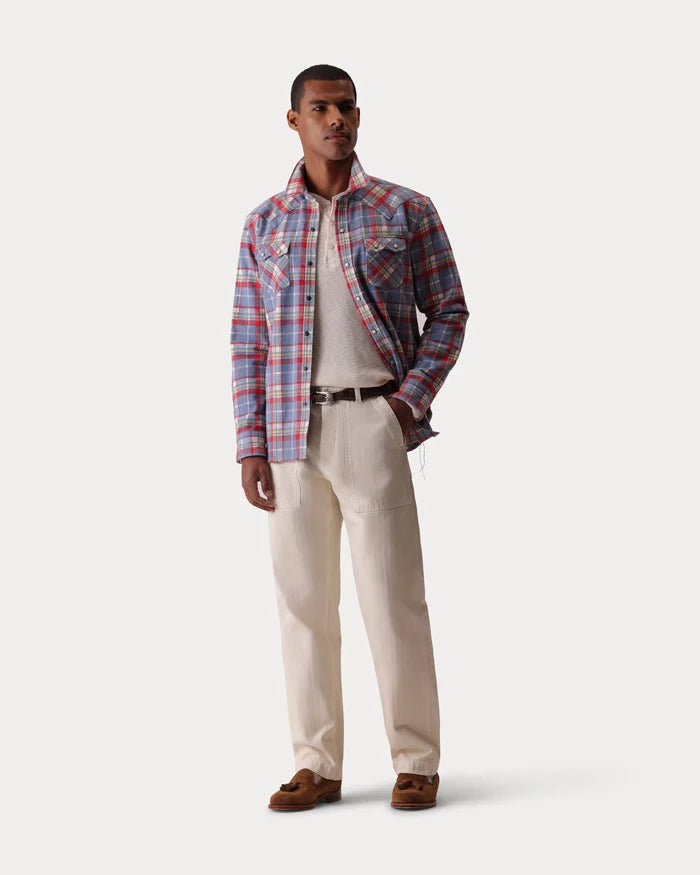 Fortela Josh Texan Check Shirt Red/Grey