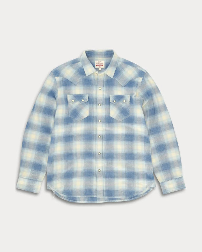 Fortela Josh Texan Check Shirt Light Blue