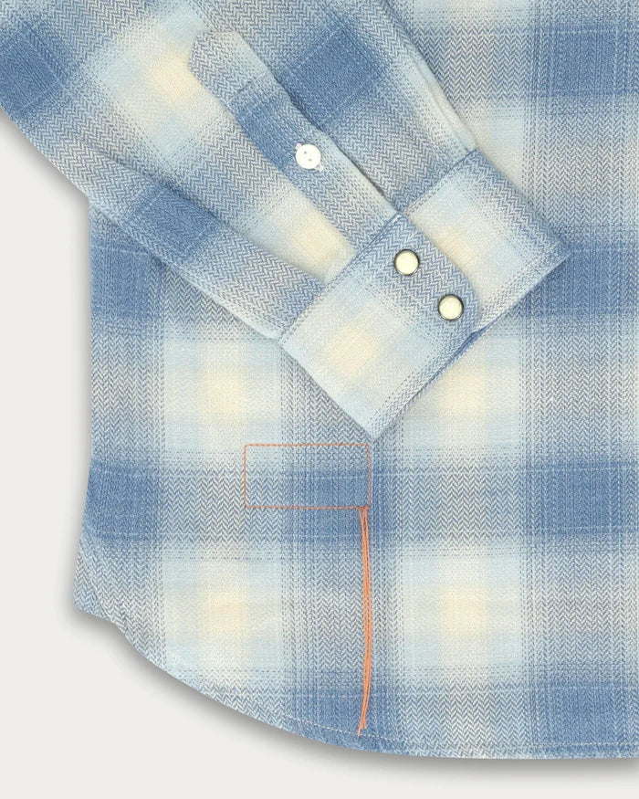 Fortela Josh Texan Check Shirt Light Blue