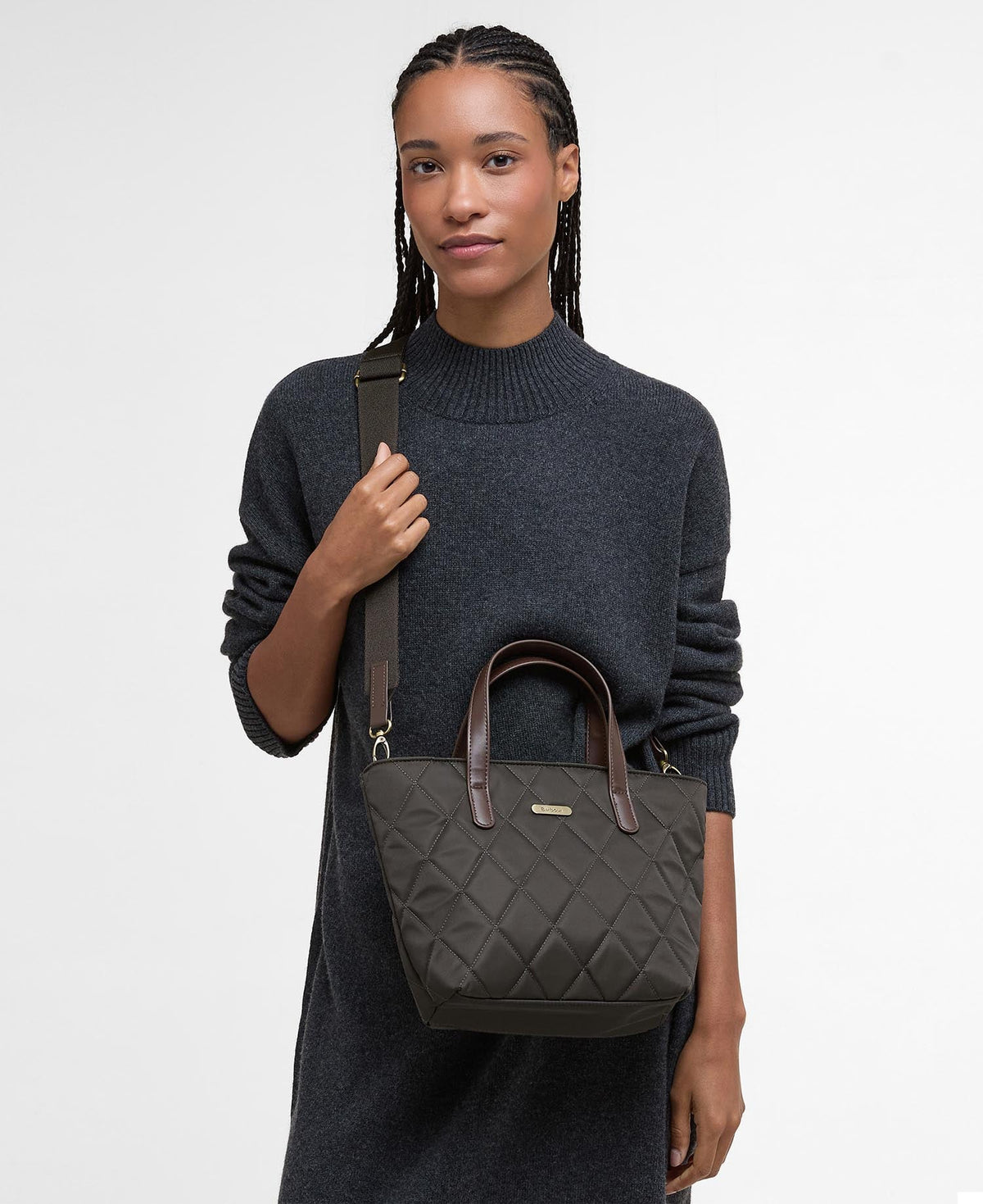 Barbour W Mini Quilted Tote Bag Olive