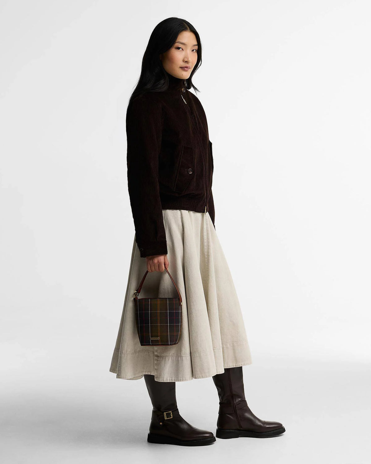 Barbour W Cedar Mini Tartan Bag