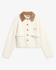 Barbour W Alverstone Cardigan Ecru