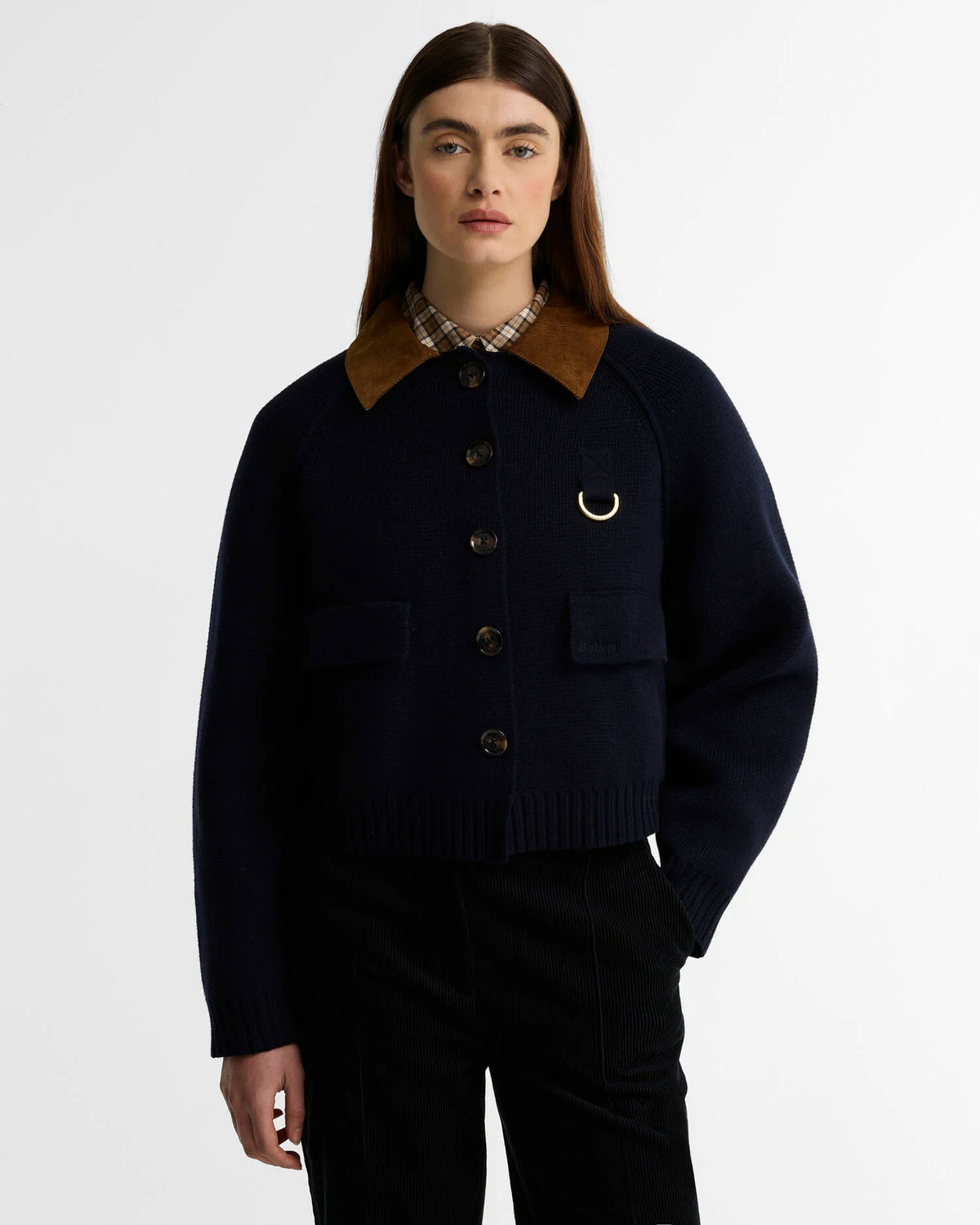Barbour W Alverstone Cardigan Navy