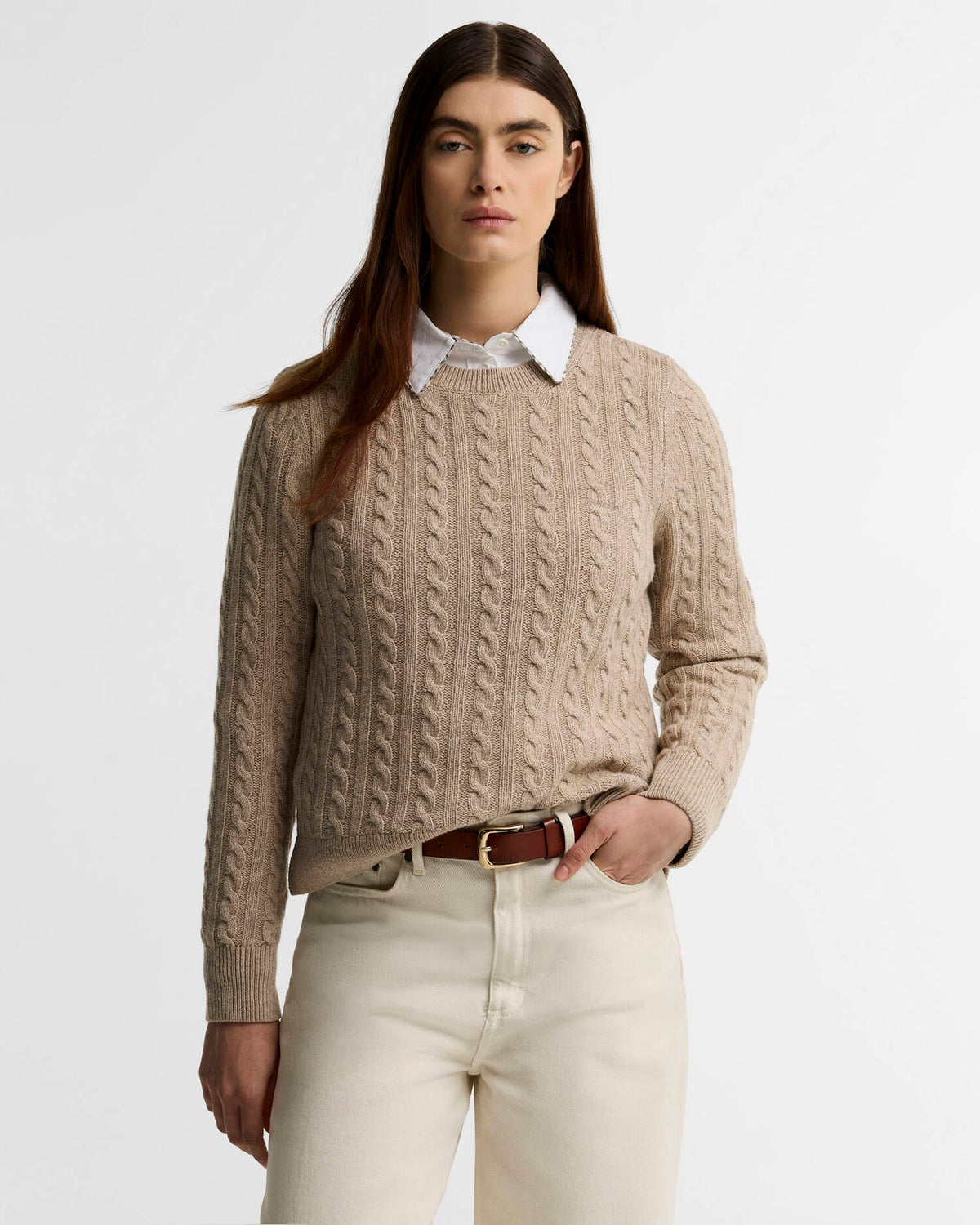 Barbour W Ashdown Jumper Honey