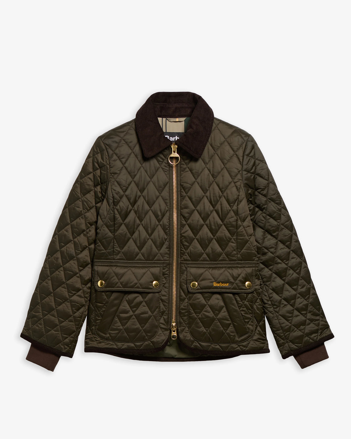 Barbour W Fitted Beadnell Quilt Sage