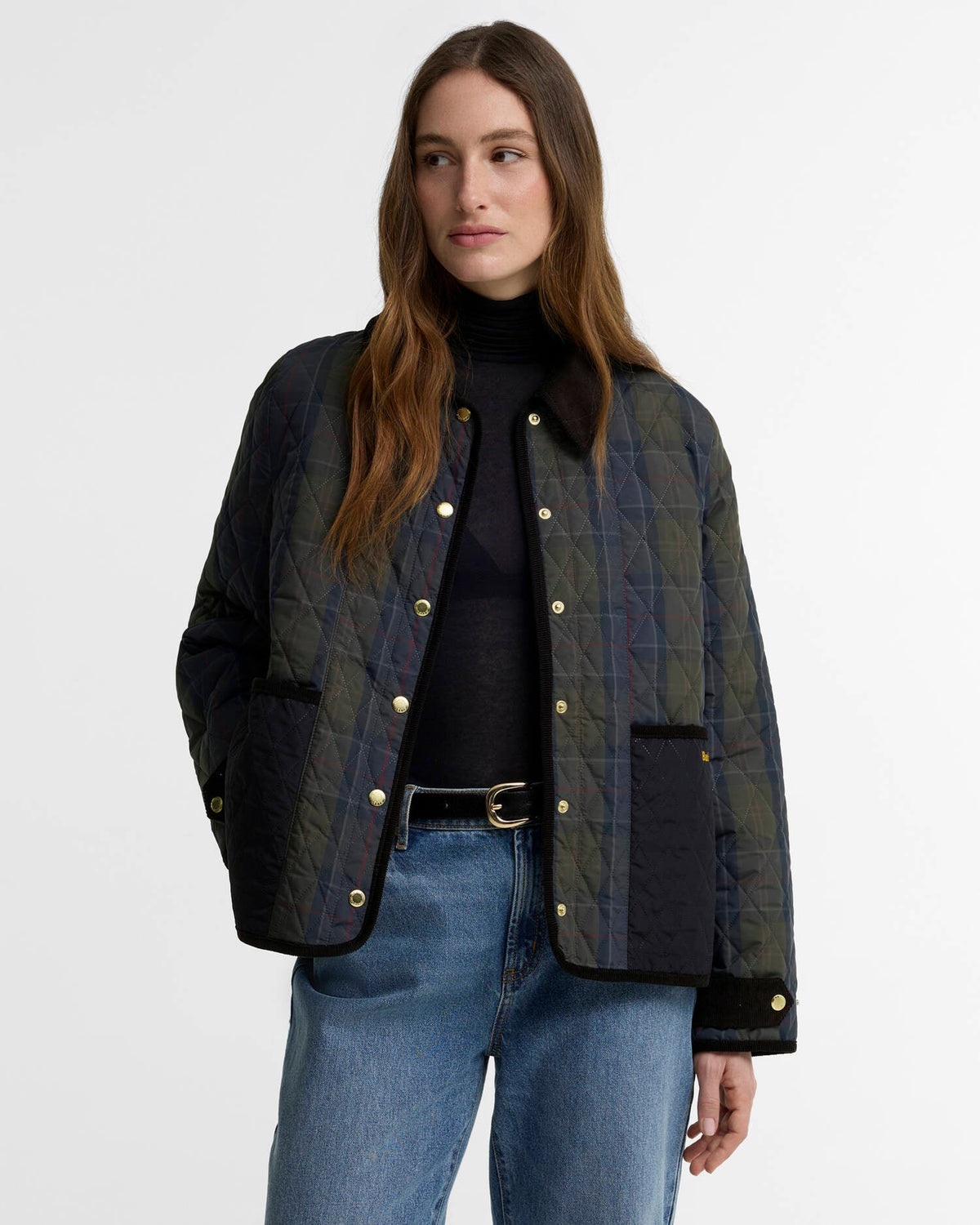 Barbour W Ainsdale Checked Jkt Shadow Classic