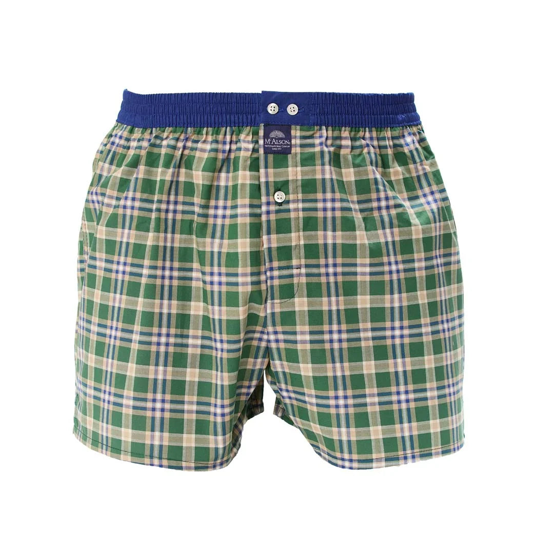 McAlson Boxer Madras Tartan Verde
