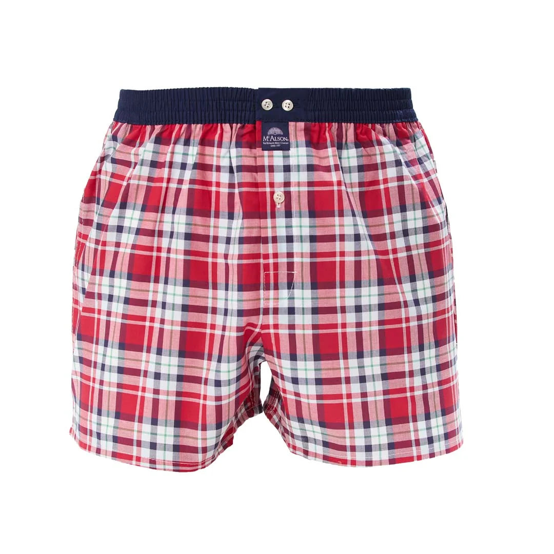 McAlson Boxer Madras Rosso/Blu