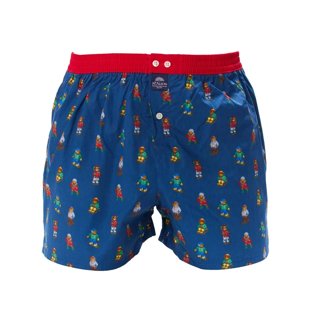 McAlson Boxer Madras Orso Alpino Blu