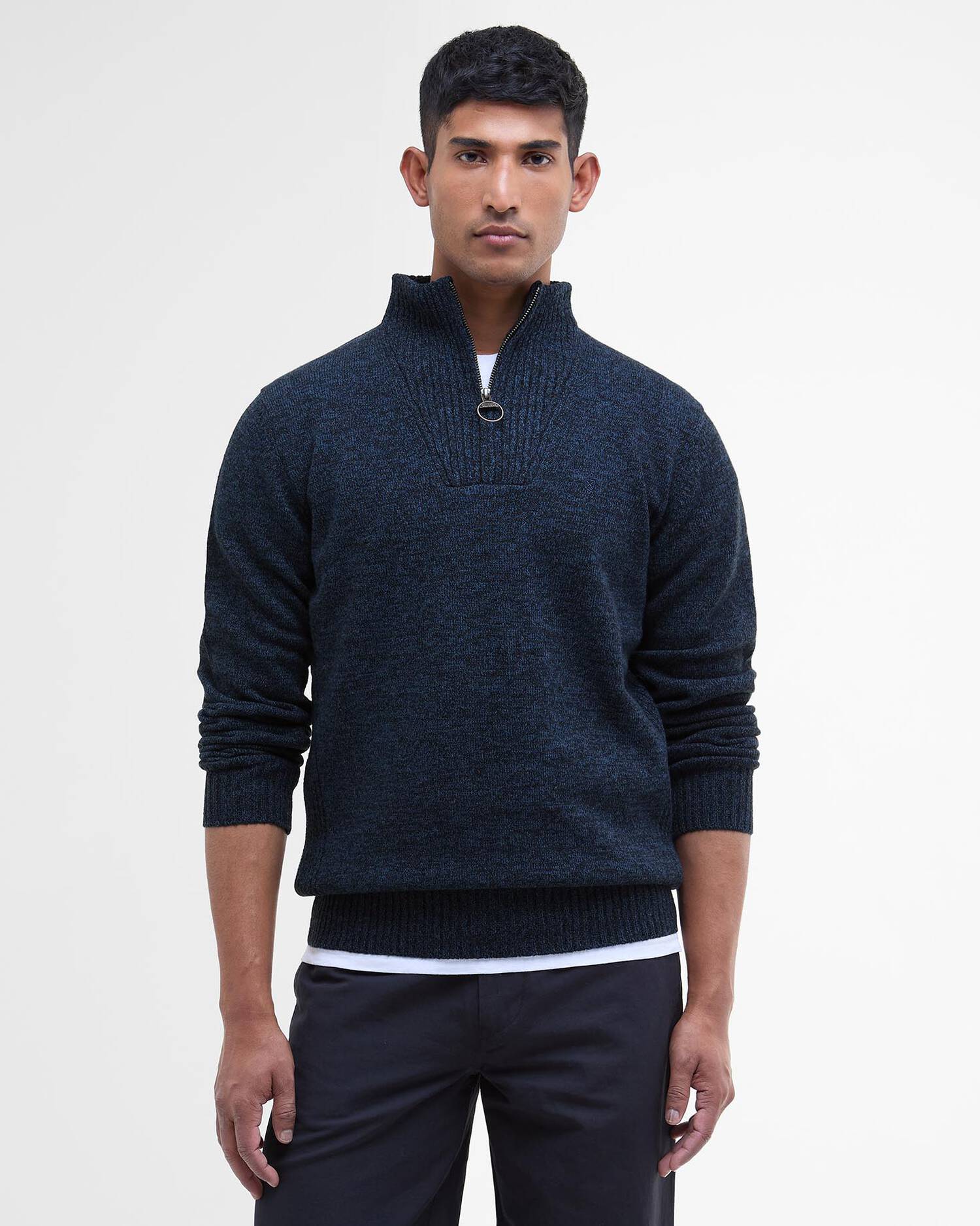 Barbour Essential L/Wool Hal Zip Navy