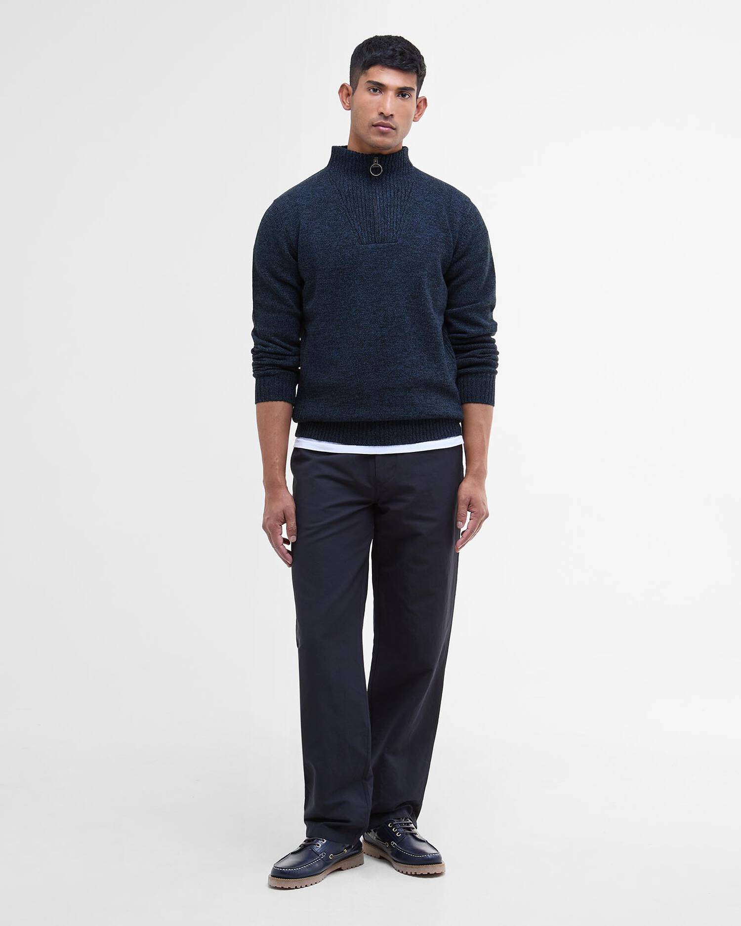 Barbour Essential L/Wool Hal Zip Navy