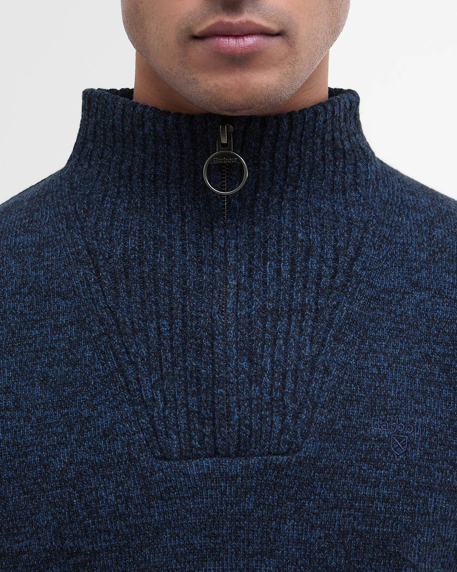 Barbour Essential L/Wool Hal Zip Navy