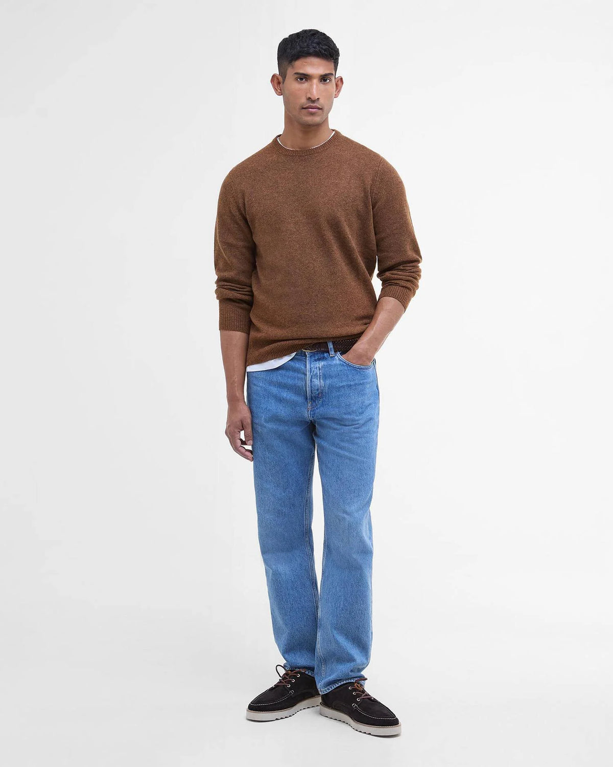 Barbour Essential Patch Crew Bracken