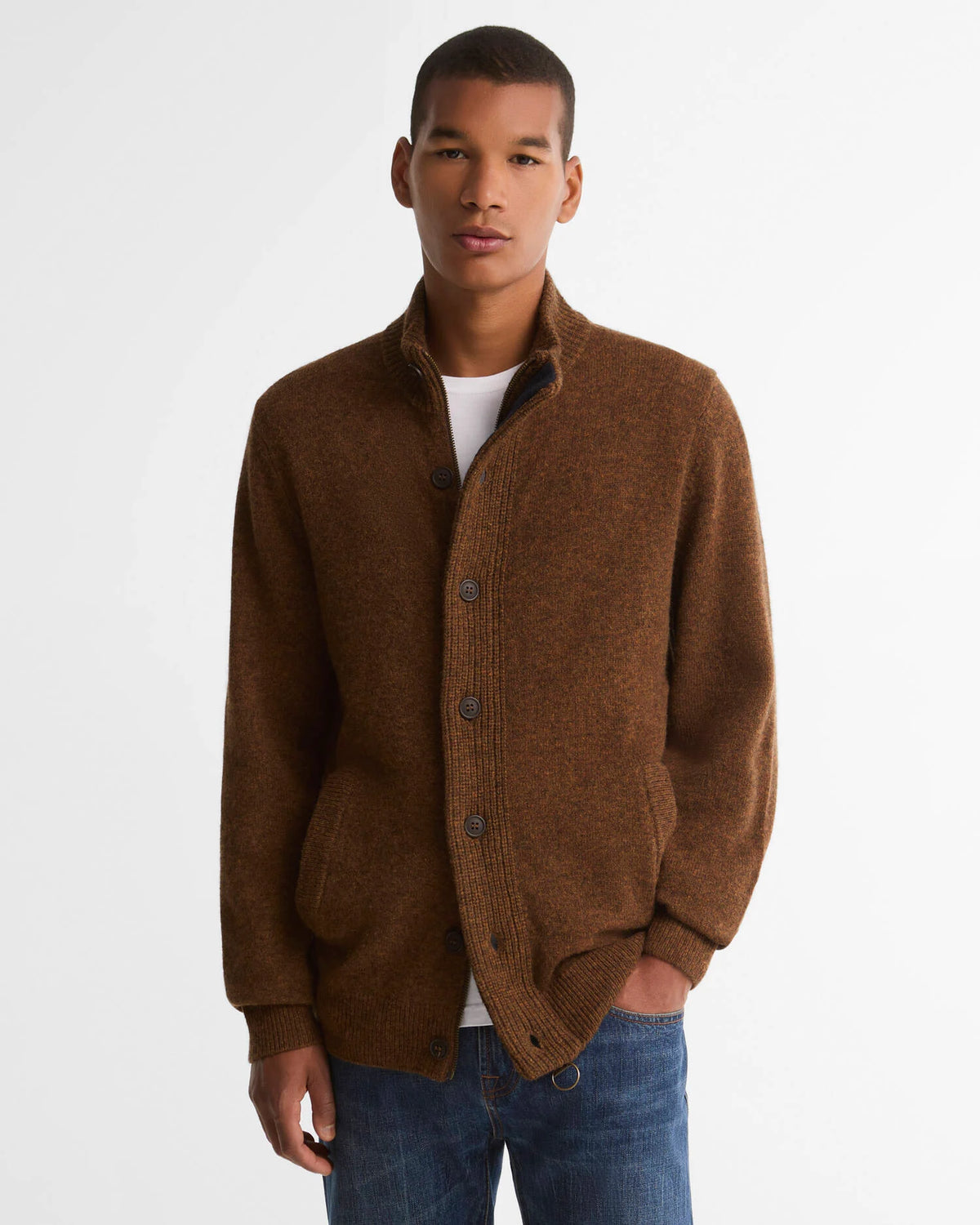 Barbour Essential Patch Zip Bracken