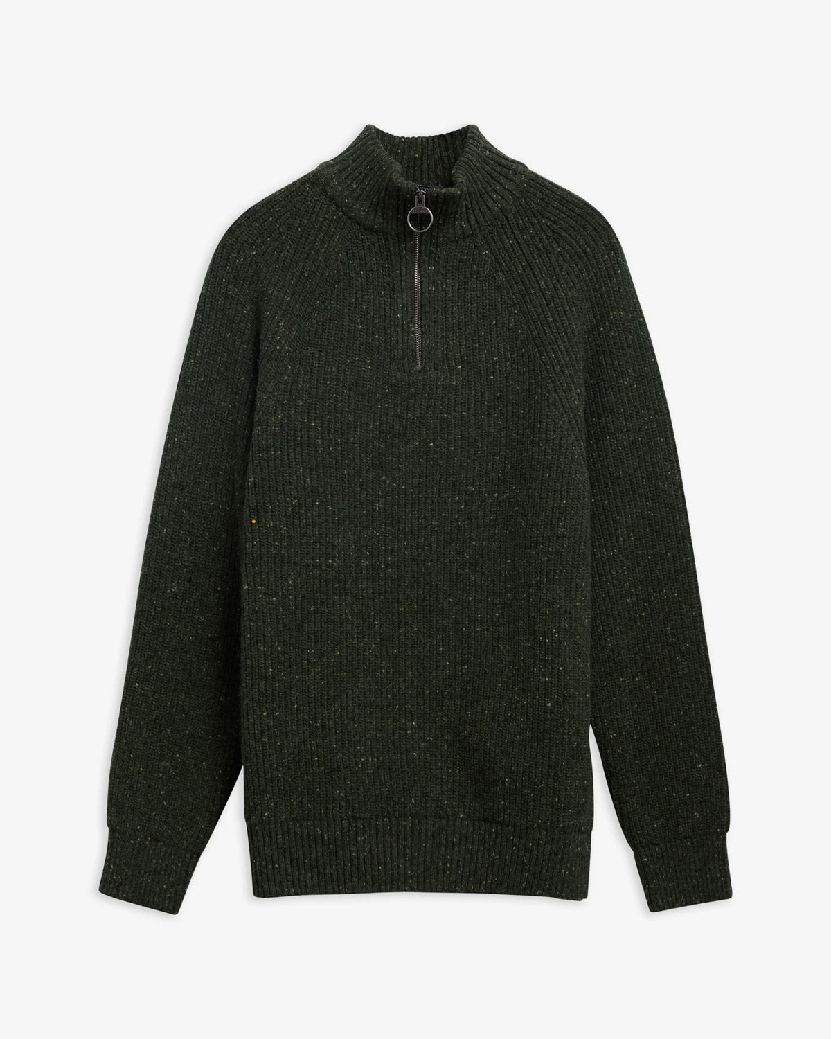 Barbour Essentials Fleck Half Zip Olive
