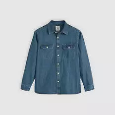 Levi's Jackson Worker Chopper Shirt Dark Wash Blu