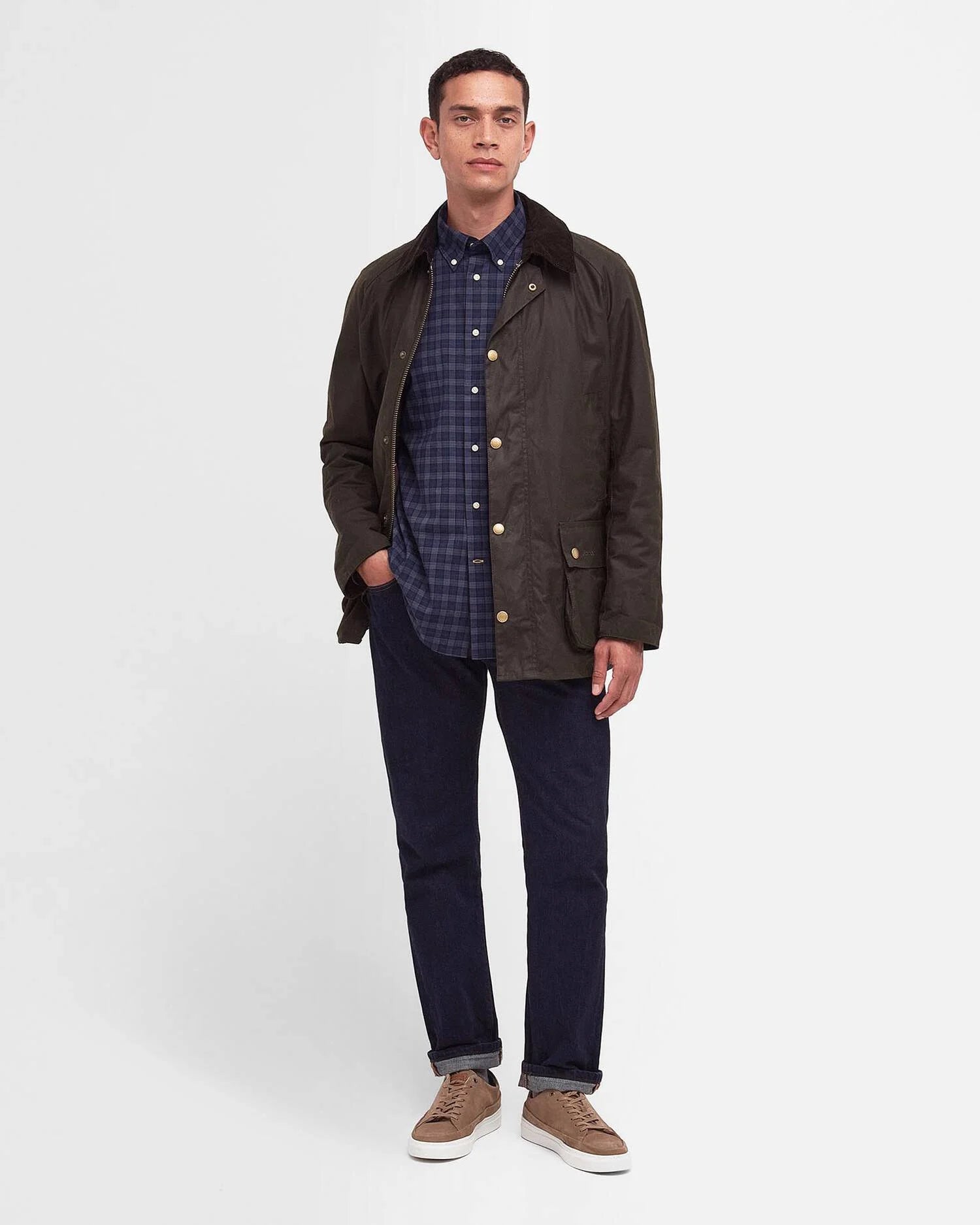 Barbour Ashby Wax Jacket Olive