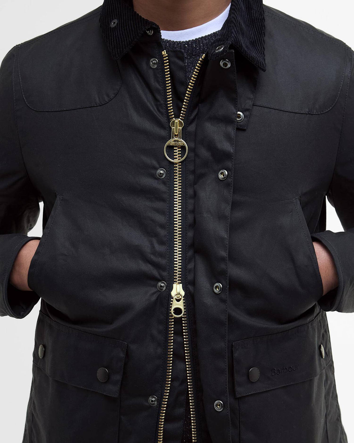 Barbour Reelin Wax Jacket Navy
