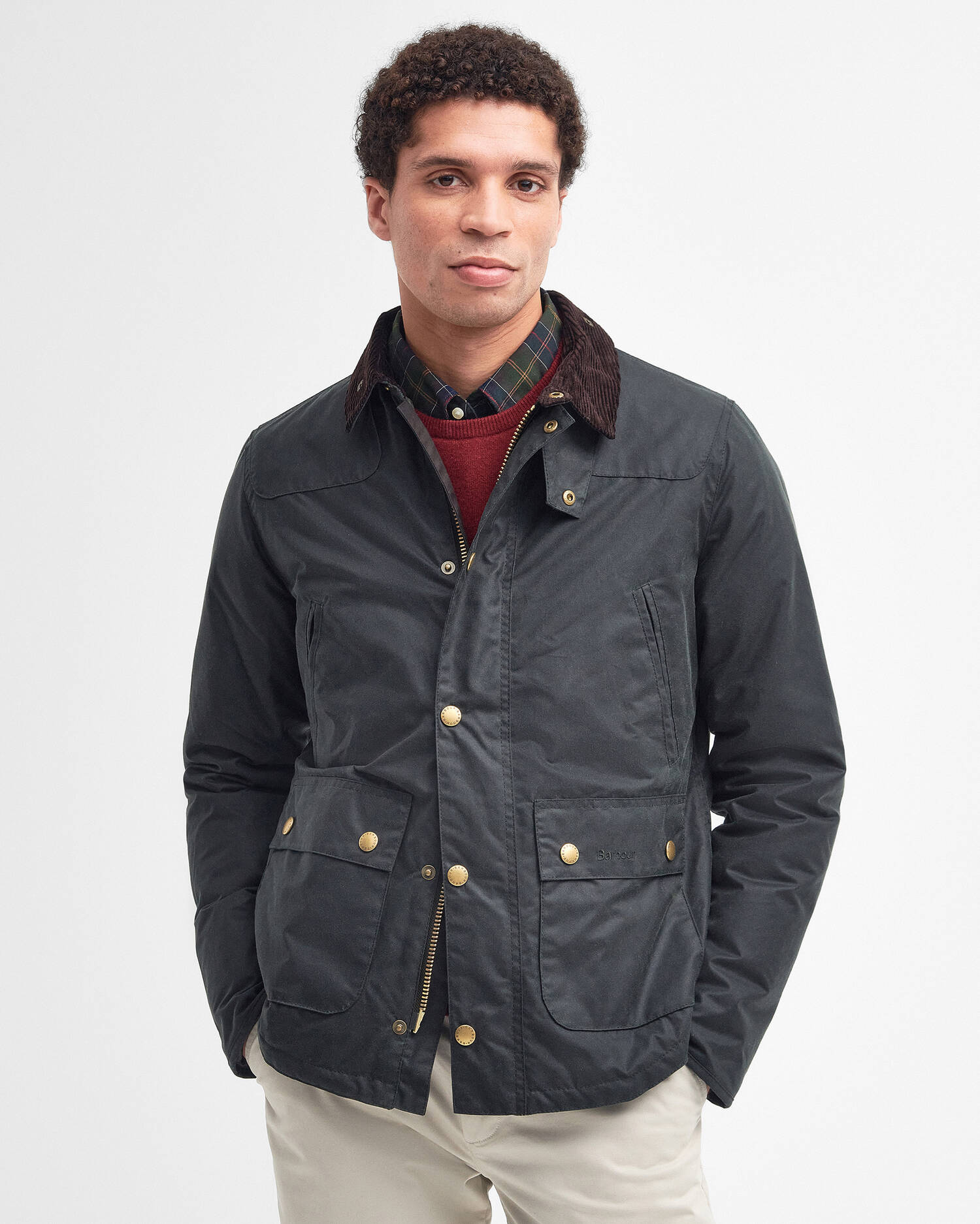 Barbour Reelin Wax Jacket Sage