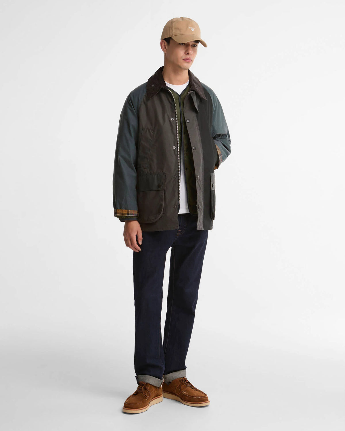 Barbour Patchwork OS Bedale Wax Black
