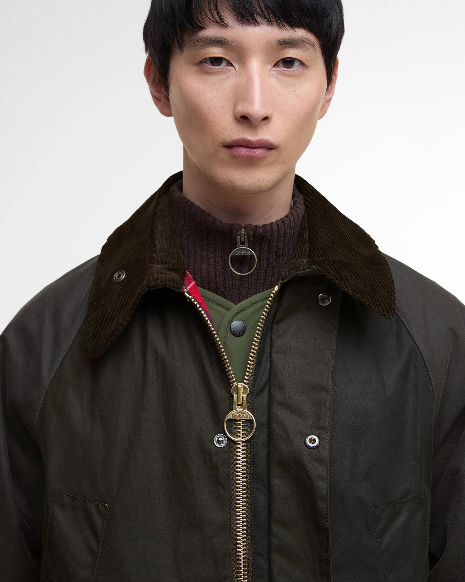 Barbour Patchwork Oversize Bedale Wax Jacket Sage Multi