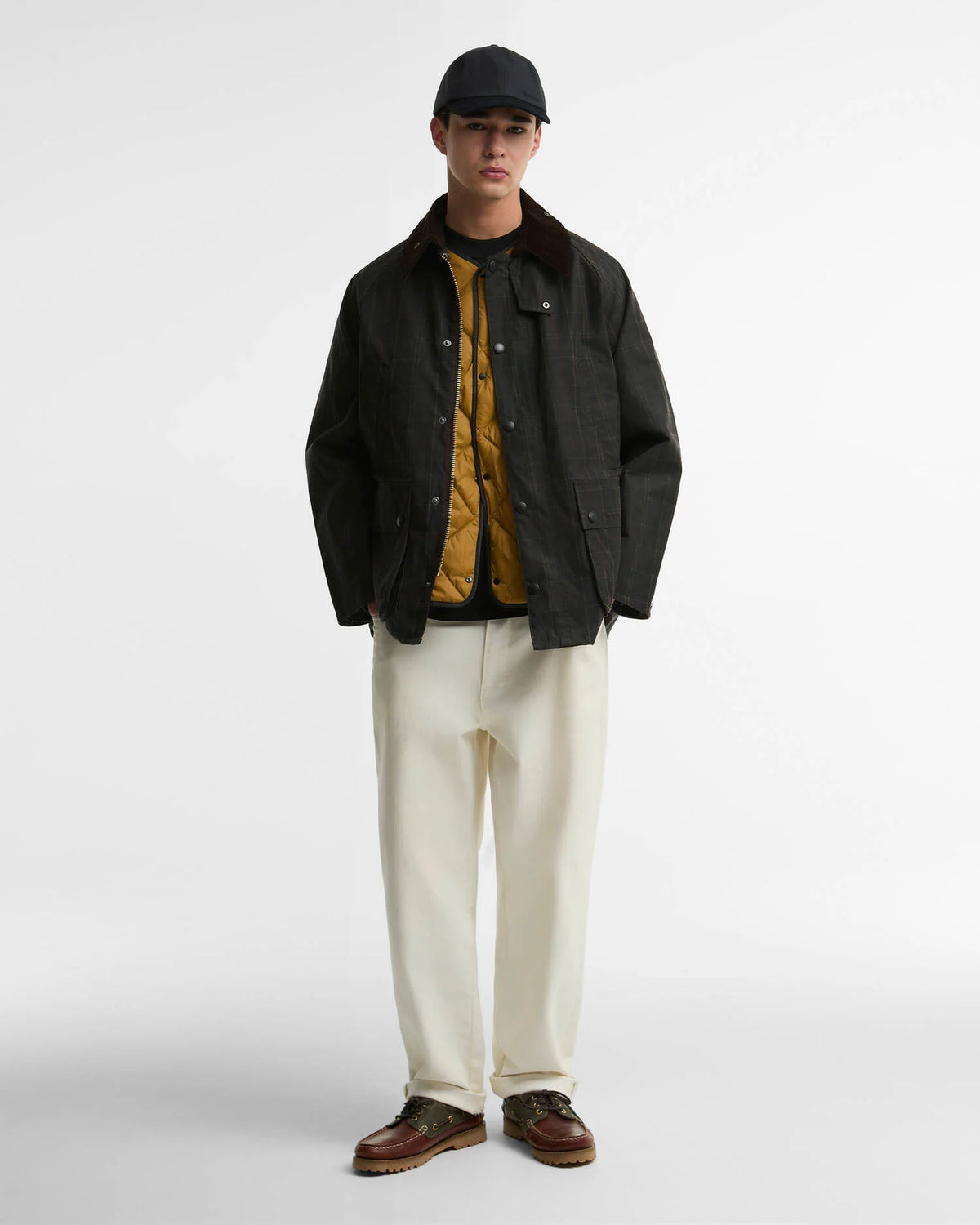 Barbour Tartan OS Bedale Wax Dark